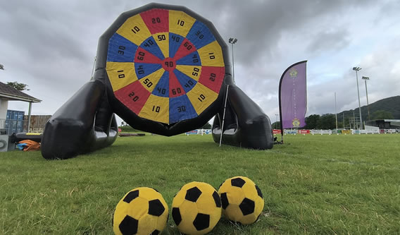 Giant inflatable games hire in Carmarthen, Wales