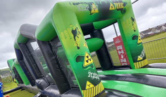 Giant inflatable obstacle course hire in Carmarthen for school sports day