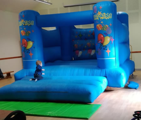 Blue Party Castle Indoors