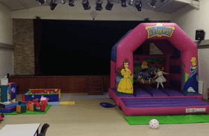 Princess Castle Hire in a Hall