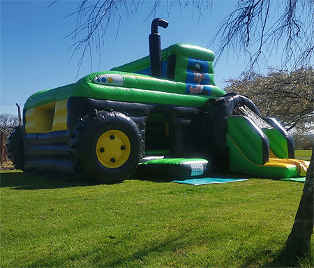 bouncy castle tractor hire pembs