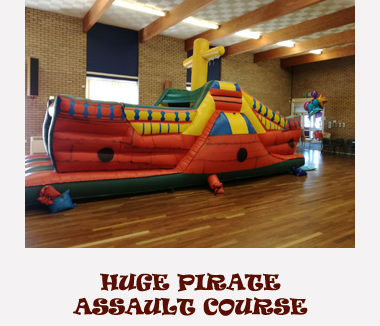Pirate ship Inflatable Assault Course Hire