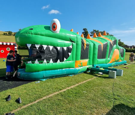 Lizard inflatable obstacle course section 1