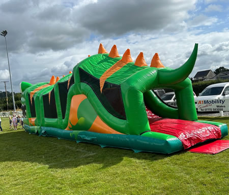 Inflatable slide section
