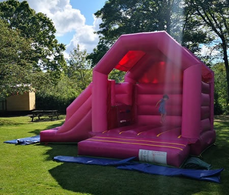 Pink Combo Castle Slide Front View