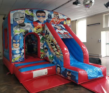 Super Hero Combo Castle Hire Wales Super Hero Combo Castle Hire Wales