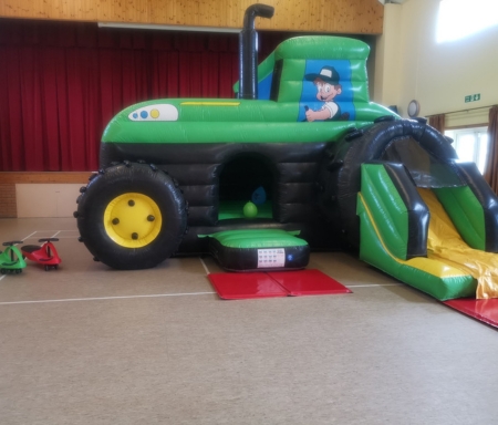 bouncy castle tractor hire pembs